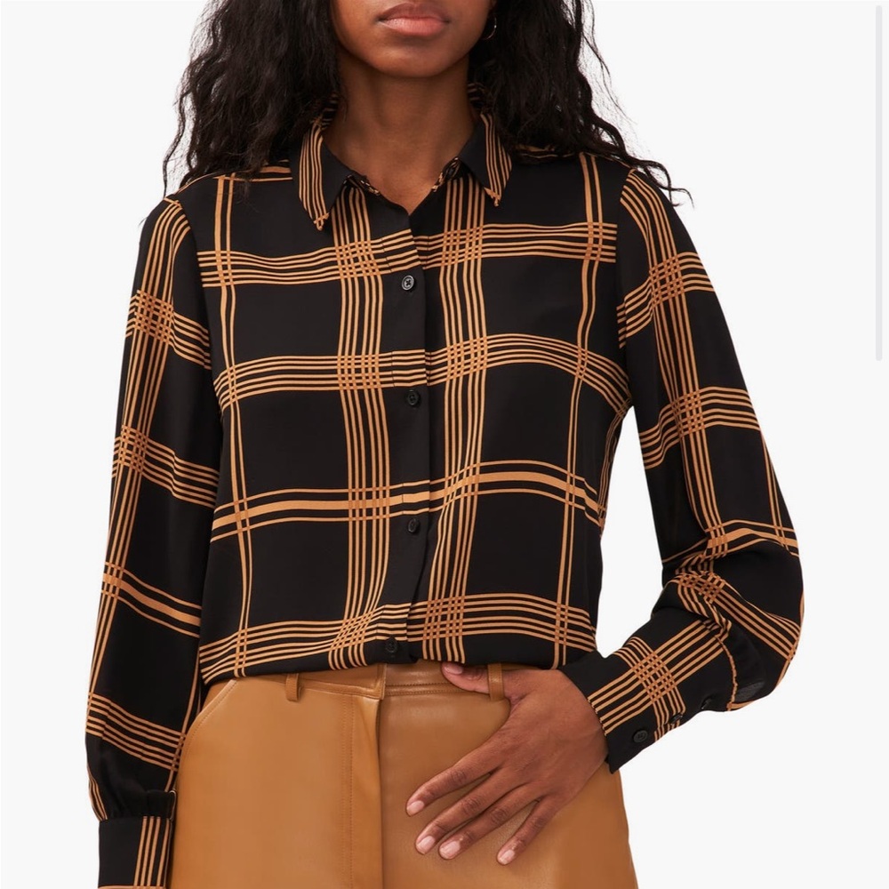 Halogen Black and Tan Large Print Plaid Matching Set
